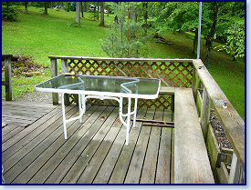 deck and table