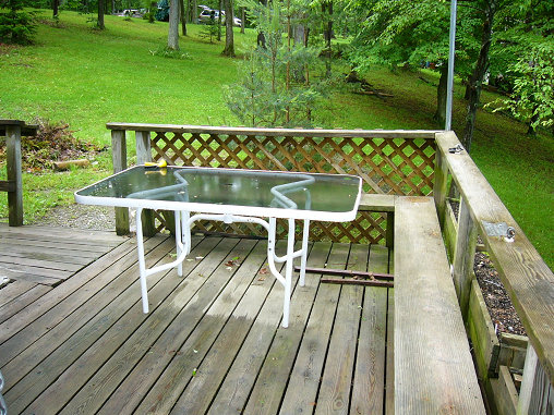 deck and table